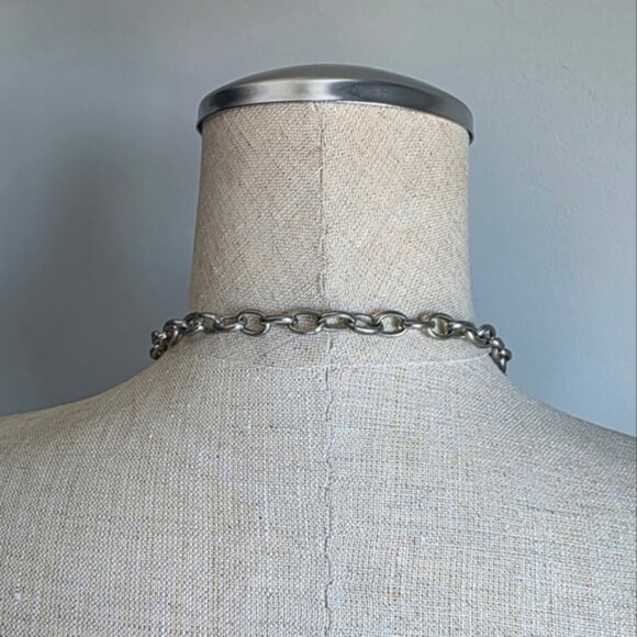 Silver and Black Pendant Necklace - Picture 3 of 7